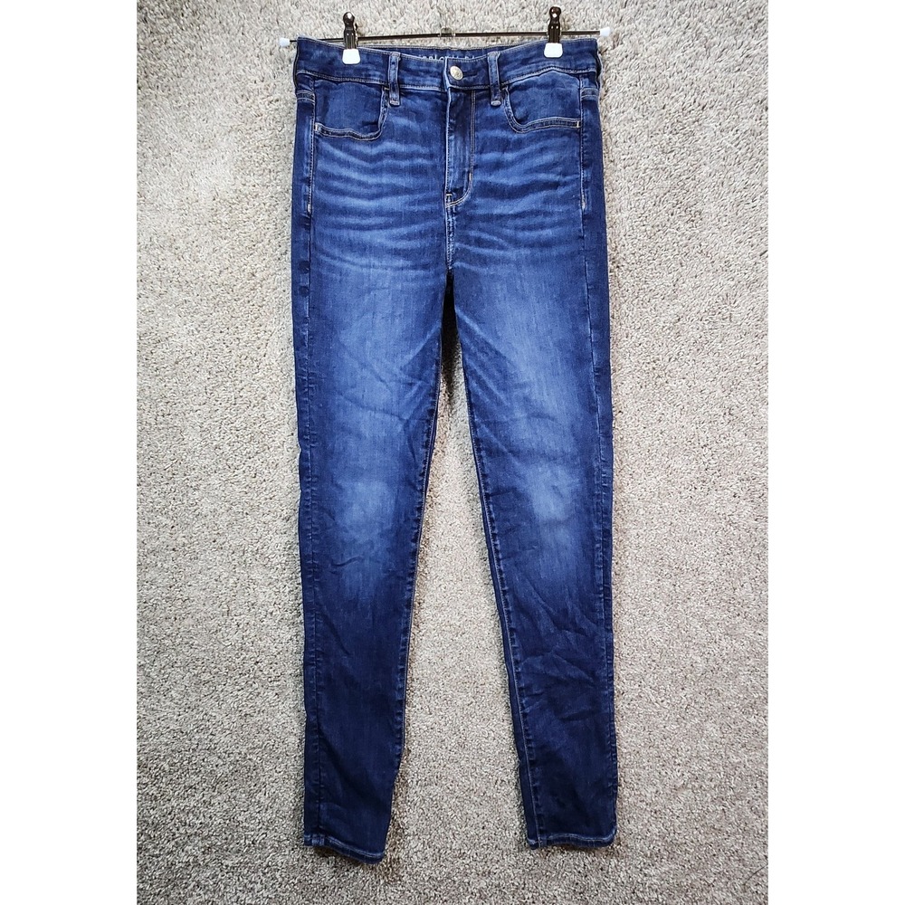 American Eagle Outfitters Jegging Jeans Womens 8L (Fits 28x30) Blue Denim Casual
